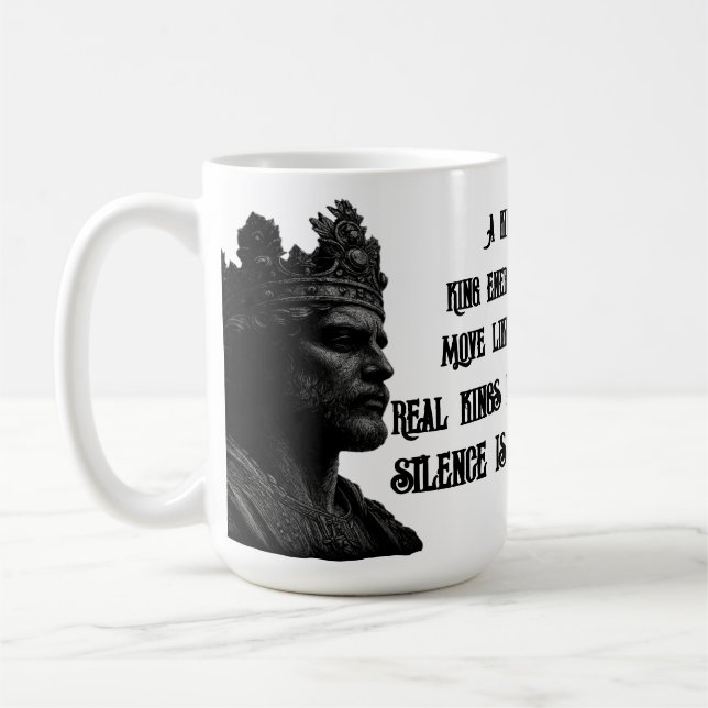 « Majesté Royale Mug Roi Blanc Puissance À Chaque  (Gauche)