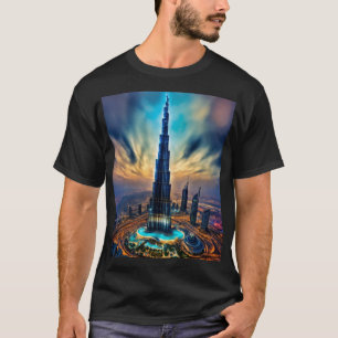 Majestic Burj Khalifa - Style T-shirt couleur clai