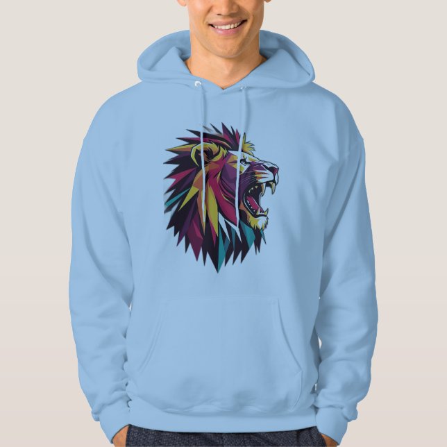 "Majestic Lion Sweat - shirt à capuche - Roar with (Devant)