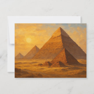 Majestic Pyramids Desert Sun Egyptian Carte postal