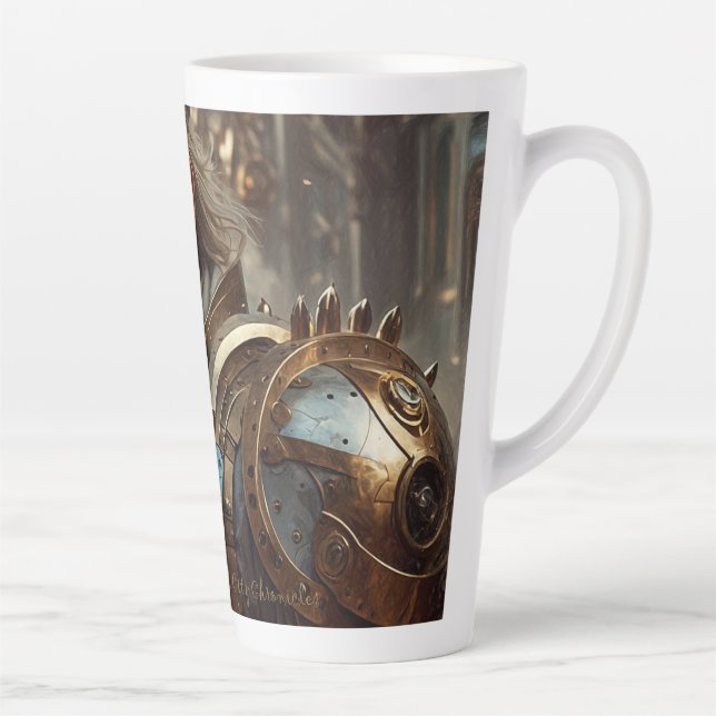 Majestic Regal Steampunk King Latte Mug (Droite)
