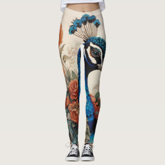 Majestic Splendore Le Boho Peacock Leggings