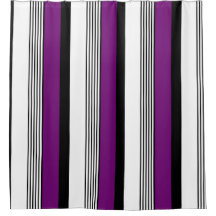 Majestic Violet Stripes Douche rideau