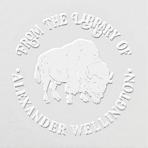 Majestueux Bison Silhouette de Buffalo Bibliothèqu