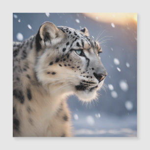 Majestueux coeur léopard des neiges de la tempête