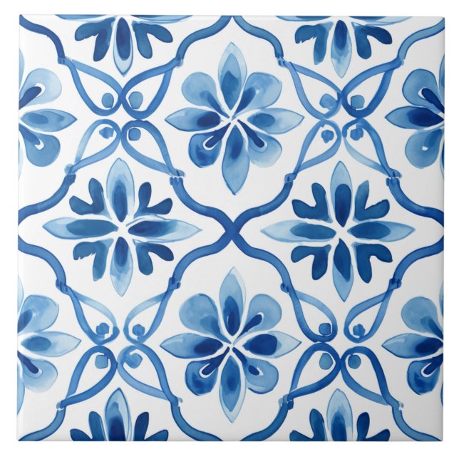 Majolica, Carreaux bleus, Carreaux siciliens, Carr (Devant)