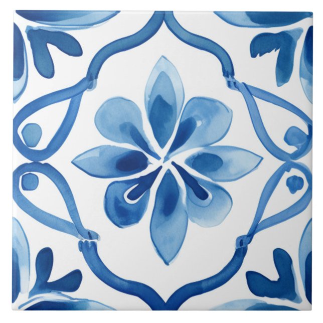 Majolica, Carreaux bleus, Carreaux siciliens, Carr (Devant)