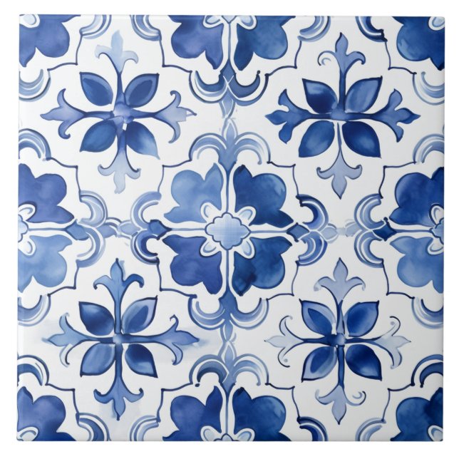 Majolica, Carreaux bleus, Carreaux siciliens, Carr (Devant)