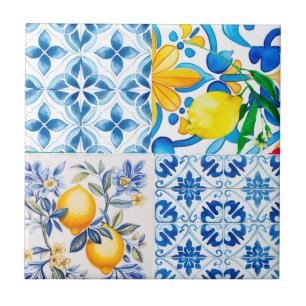 Majolica, citron, carreaux siciliens,
