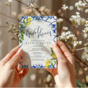 Majolica tuiles nuptiale invitation Sicilien