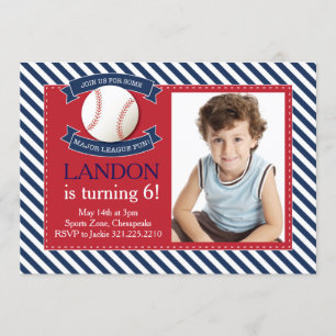 Major League Fun Baseball Anniversaire Invitation