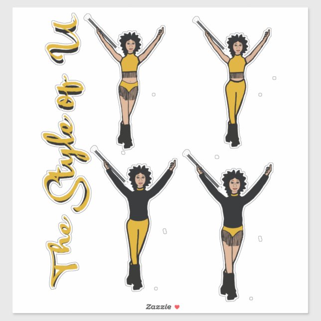 Majorette / Danseuse Changer Rapide Stickers Fring (Feuille)
