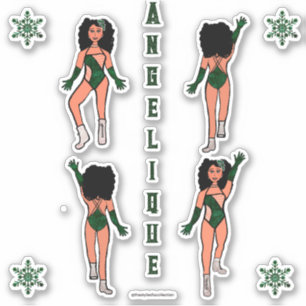 Majorette personnalisée / Stickers Danseuse Forêt 