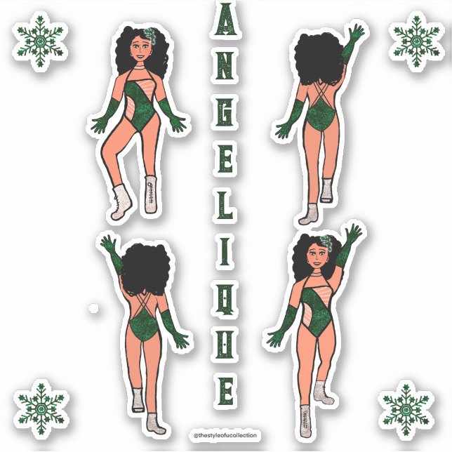 Majorette personnalisée / Stickers Danseuse Forêt  (Devant)