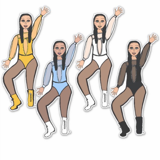 Majorette / Sticker Satin Sheer du danseur YBWB #2 (Devant)