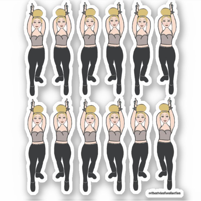 Majorette / Stickers Danseuse Fumer Noir 2 (Devant)