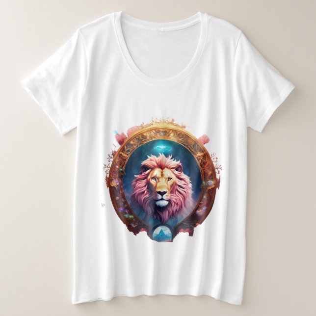 Majorité cosmique : Les T-shirts de Lion géométriq (Design devant)