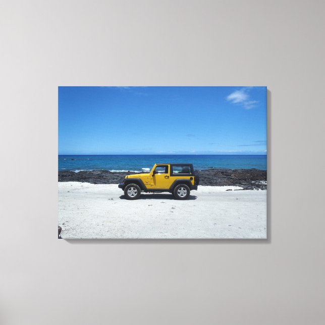 Makalawena Beach Hawaii jeep toile d'aventure (Recto)