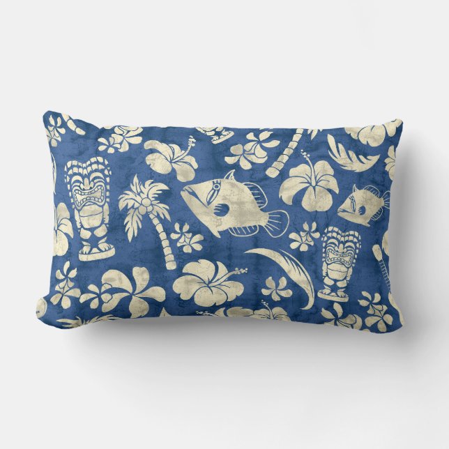 Makapuu Beach Hawaiian Batik Lumbar Coussins (Recto)