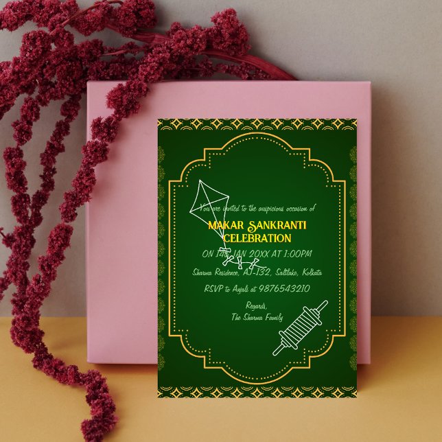 Makar Sankranti Fête Invitation (Créateur téléchargé)