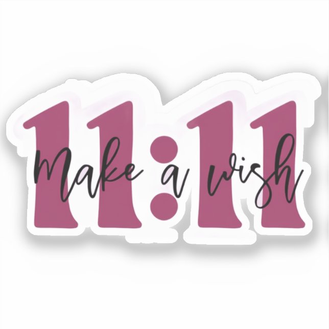 “Make a Wish 11:11 Sticker – Manifest Your Dreams” (Recto)