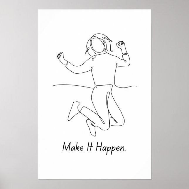 Make It Happen - Poster Motivationnel (Devant)