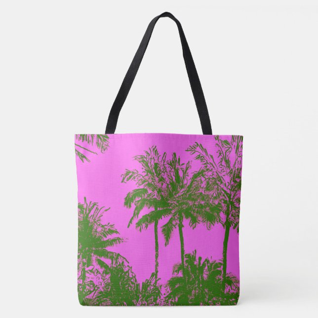 Makena Beach Hawaiian Sketchy Palms Beach Sac (Devant)