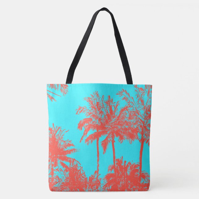 Makena Beach Hawaiian Sketchy Palms Beach Sac (Devant)