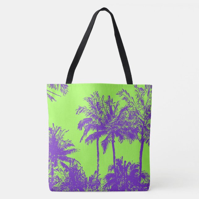 Makena Beach Hawaiian Sketchy Palms Beach Sac (Devant)