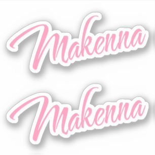Makenna Nom décoratif en rose x2 Sticker