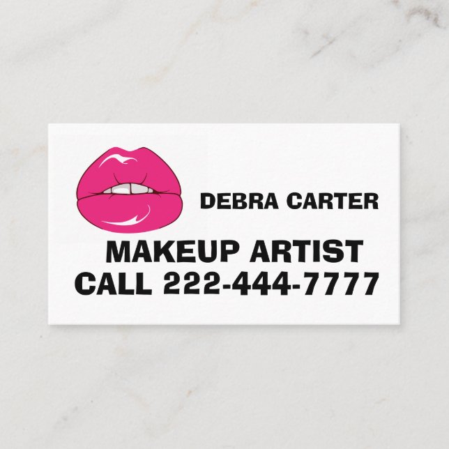 MAKEUP ARTISTE LIPSTICK CARTE DE VISITE PERSONNALI (Devant)