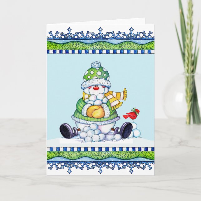 Making Snowballs - Carte de voeux (Devant)