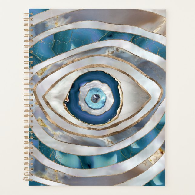 Mal Eye Textes minéraux et or (Devant)