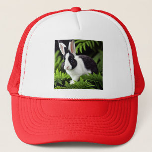 Mal Le Lapin Noir Et Blanc, Casquette De Camions