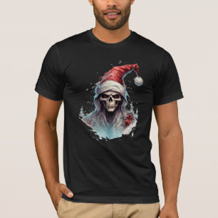Mal Noël Père Noël : T-shirt Père Noël Skeleton