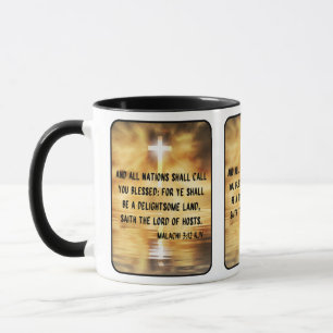 Malachi 3:12 KJV Bible Verse Pic Mug Deux Tons