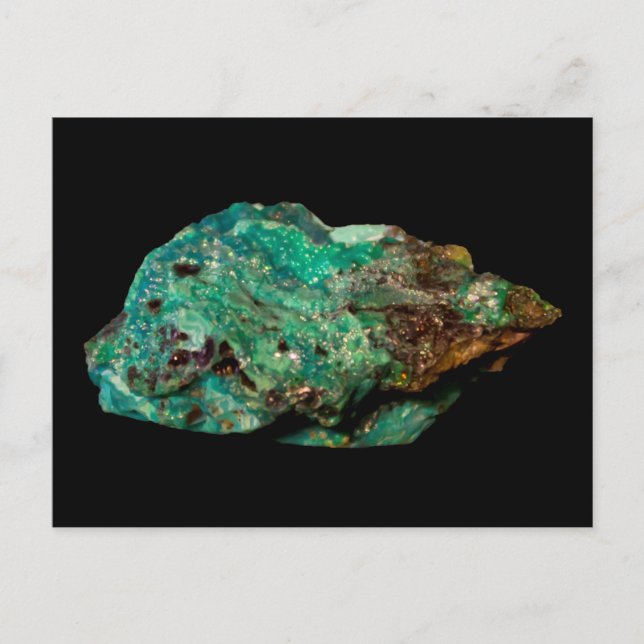 Malachite sur carte postale Arrière - plan noire (Devant)