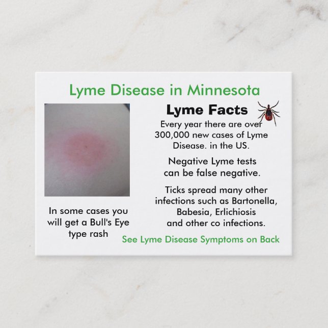 Maladie de Lyme dans le Minnesota Cartes d'informa (Devant)