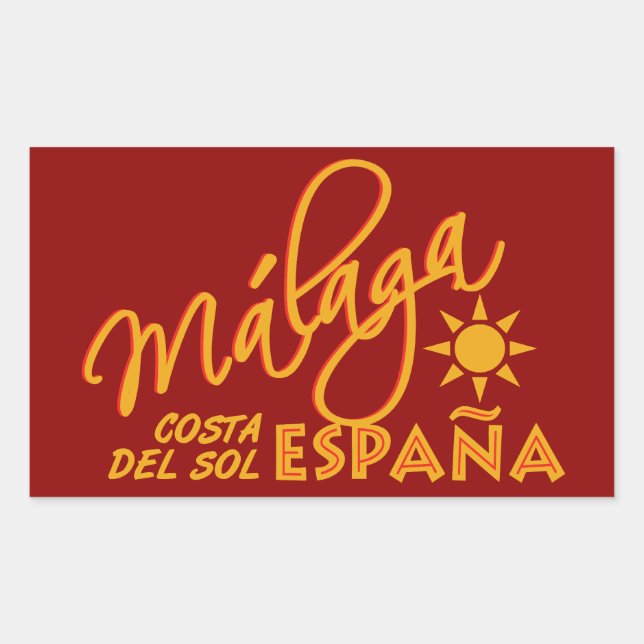 Málaga España autocollants personnalisés (Devant)