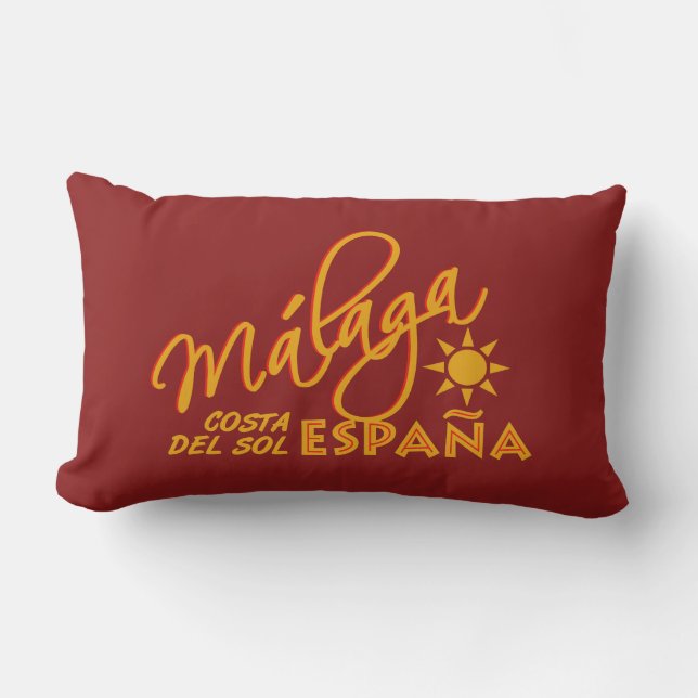 Málaga España oreiller jetable personnalisé (Recto)