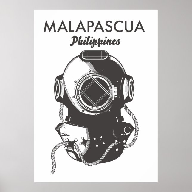Malapascua Philippines affiche de voyage de plongé (Devant)