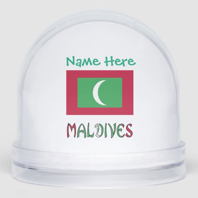 Maldives Drapeau Maldivien Vert Personnalisé  (Avant)