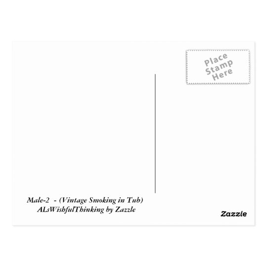 Male-2 (cru fumant dans le baquet) carte postale