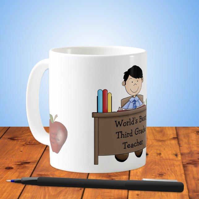 Male Enseignant Appréciation Mug (Créateur téléchargé)