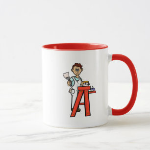 Male House Peintre Mug avec nom