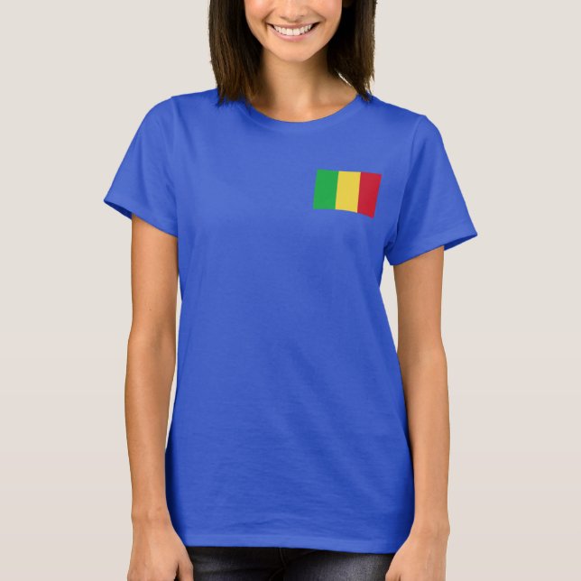Mali Drapeau et carte t-shirt (Devant)