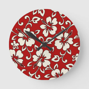 Malia Hibiscus Hawaii Horloges murales