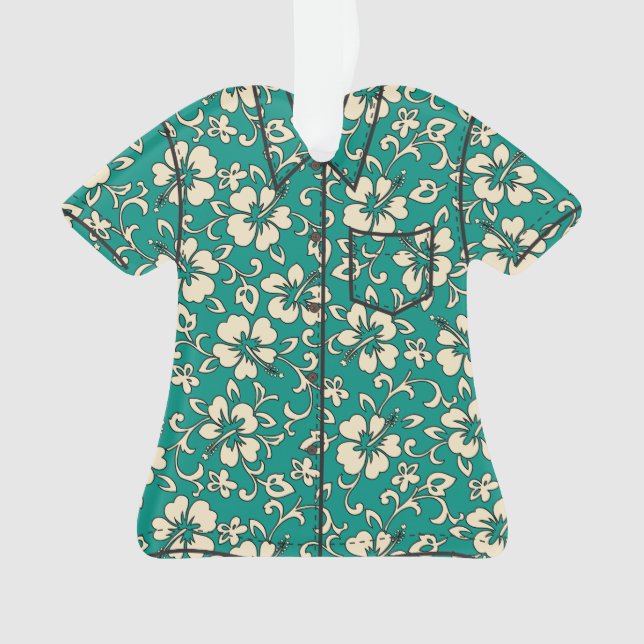 Malia Hibiscus Hawaiian Vintage Aloha Shirt (devant)