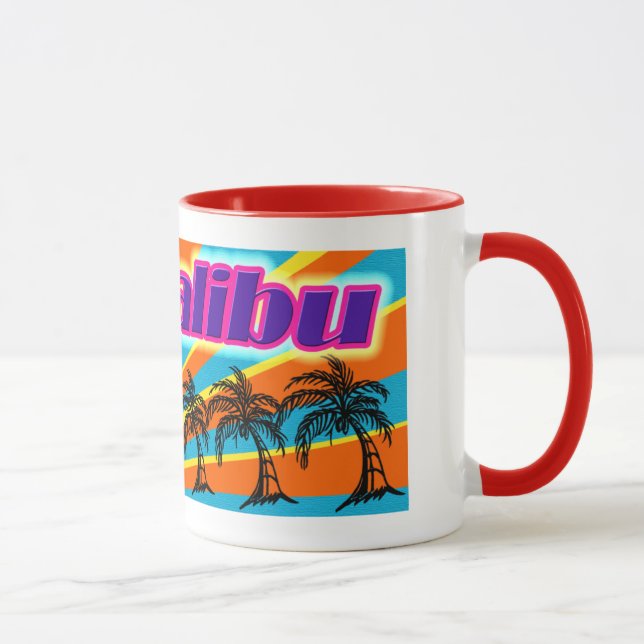 Malibu 5 Palm Trees Mug Cup (Droite)