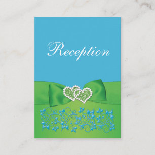 Malibu Blue, Lime Green Floral Carte de boîtier